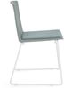 Esszimmerstuhl Ailigia 4er-Set aus Metall, modern gepolstert, Weiß Salbei, stapelbar Bild 2