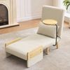 Relaxsessel Sitzfläche 88x74,5x66 cm, Beige – 3‑in‑1 Schlaffunktion mit 6‑fach verstellbarer Rückenlehne，Beige und Holzfarbe Bild 5