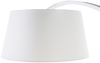 'Benue' Stehlampe Weiß Metall 188 cm Stoffschirm Marmorfuß langes Kabel mit Schalter Bogenlampe Modernes Design Bild 5