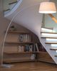'Benue' Stehlampe Weiß Metall 188 cm Stoffschirm Marmorfuß langes Kabel mit Schalter Bogenlampe Modernes Design Bild 3