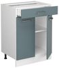 Küchenunterschrank R-Line Blau-Grau 60 cm mit Schublade, ohne Arbeitsplatte Vicco Bild 3