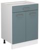 Küchenunterschrank R-Line Blau-Grau 60 cm mit Schublade, ohne Arbeitsplatte Vicco Bild 4