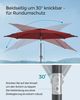 Songmics Sonnenschirm mit UV-Schutz bis UPF 50+, knickbar, Metall / Polyester rot, Ø 3 x 2,52 m Bild 3