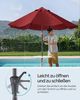 Songmics Sonnenschirm mit UV-Schutz bis UPF 50+, knickbar, Metall / Polyester rot, Ø 3 x 2,52 m Bild 2