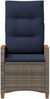 vidaXL Verstellbarer Gartenstuhl Grau und Marineblau Poly-Rattan 42026862 Bild 4