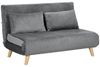 HOMCOM Sessel 2-Sitzer Sofa mit Bettfunktion, Klappsofa mit verstellbare Rückenlehne (Schlafcouch, 1-St, Bettsofa), für Wohnzimmer, Grau, 130 x 78 x 79cm Bild 4