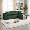 Modulares 3-Sitzer Sofa mit Chaiselongue, B 257 x T 90-160 x H 62 cm, aus Cord Bild 3