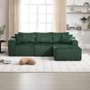 Modulares 3-Sitzer Sofa mit Chaiselongue, B 257 x T 90-160 x H 62 cm, aus Cord Bild 2
