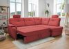 Ecksofa >Elli< in 3600 Mango rot, Mikrofaser - 264x92x180cm (BxHxT) Bild 2