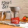 Praknu Einmachglas 12 Einmachgläser 500ml mit Schraubdeckel, Etiketten - Luftdichte, Glas, (Set, 12-tlg), Mit Etiketten & Stift - Luftdicht - Spülmaschinenfest Bild 3