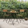 vidaXL 3-tlg. Bistro-Set Klappbar Massivholz Teak und Stahl 319977 Bild 2