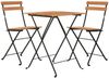vidaXL 3-tlg. Bistro-Set Klappbar Massivholz Teak und Stahl 319977 Bild 3