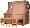 Strandkorb Komplettset - bene living - Ammersee Grande XXL Teak - PE grau - Modell 522 - inkl. Liftersystem Bild 5