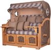 Strandkorb Komplettset - bene living - Ammersee Grande XXL Teak - PE grau - Modell 522 - inkl. Liftersystem Bild 3