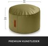 Green Bean® Sitzhocker aus Kunstleder - Pouf mit EPS Perlen Füllung - 43 x 30 cm - perfekte Ergänzung zum Sitzsack - verwelktes Grün Bild 4