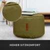 Green Bean® Sitzhocker aus Kunstleder - Pouf mit EPS Perlen Füllung - 43 x 30 cm - perfekte Ergänzung zum Sitzsack - verwelktes Grün Bild 5