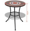 Gartentisch, Bistrotisch Terrakotta-Rot und Weiß 60 cm Mosaik Bild 5