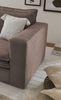 Loveseat Pesaro in braun Cord Set inkl. Hocker Bild 3
