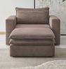 Loveseat Pesaro in braun Cord Set inkl. Hocker Bild 2