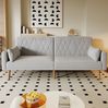 Schlafsofa 2-Sitzer Samt Grau, 180x75x82 cm, verstellbare Rückenlehne & Armlehnen Bild 3