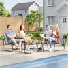 Woltu Gartenlounge-Set, (4-tlg), Gartenmöbel-Set, 1 Tisch & 1 Zweisitzer-Sofa & 2 Sessel, Wetterfest Bild 4
