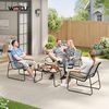 Woltu Gartenlounge-Set, (4-tlg), Gartenmöbel-Set, 1 Tisch & 1 Zweisitzer-Sofa & 2 Sessel, Wetterfest Bild 2