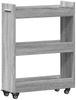 vidaXL Schrank mit Rollen Grau Sonoma 60x22x79 cm Holzwerkstoff 840420 Bild 2
