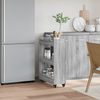 vidaXL Schrank mit Rollen Grau Sonoma 60x22x79 cm Holzwerkstoff 840420 Bild 3