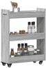 vidaXL Schrank mit Rollen Grau Sonoma 60x22x79 cm Holzwerkstoff 840420 Bild 4