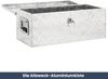 Aluminiumbox mit Deckel - Abschließbar | Alubox Deichselbox Alu Anhängerbox Werkzeugkiste Metall Transportbox Metallkiste, 70x31x27cm Silber Bild 2