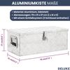 Aluminiumbox mit Deckel - Abschließbar | Alubox Deichselbox Alu Anhängerbox Werkzeugkiste Metall Transportbox Metallkiste, 70x31x27cm Silber Bild 3