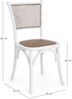 Stuhl Lerras aus Rattan und Ulmenholz, klassisches Design, Weiß, für den Innenbereich Bild 5