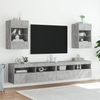 vidaXL TV-Wandschrank mit LED-Leuchten Betongrau 40x30x60,5 cm 837084 Bild 5