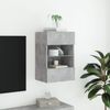 vidaXL TV-Wandschrank mit LED-Leuchten Betongrau 40x30x60,5 cm 837084 Bild 4