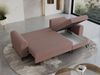 Wohnzimmersofa mit Schlaffunktion und Bettkasten - HUGO-Non - Rosa Boucle Bild 5