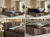 Boxspringbett NUBEA mit 2x Bettkasten & Multipocket-Kern, inkl. Topper T25, Doppelbett mit Stauraum, 160 x 200 cm, massives Ehebett - H3 - Braun Velvet Bild 2