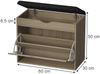 Schuhbank Schufy Sonoma 60 x 51 cm mit 2 Fächern Vicco Bild 2