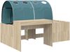 vidaXL Bett mit Tunnel 3 Stk. Sonoma Eiche und Hellblau Holzwerkstoff 3423672 Bild 3