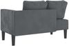 vidaXL Chaiselongue mit Kissen Dunkelgrau Samt Bild 5