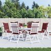 vidaXL Hochlehner-Auflagen 6 Stk. Melange Weinrot 120x50x7 cm Stoff 4002375 Bild 3