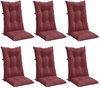 vidaXL Hochlehner-Auflagen 6 Stk. Melange Weinrot 120x50x7 cm Stoff 4002375 Bild 4