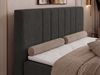 Boxspringbett INERO 200x200 mit Matratze H3 und Topper T25, 7-Zonen-Multipocket-Kern, zwei Bettkästen, Doppelbett, gepolstert Kopfteil - Dunkelgrau Stukture Bild 5