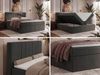 Boxspringbett INERO 200x200 mit Matratze H3 und Topper T25, 7-Zonen-Multipocket-Kern, zwei Bettkästen, Doppelbett, gepolstert Kopfteil - Dunkelgrau Stukture Bild 2