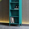Jan Nowak Bücherregal Metall - Mario | Stabiles Regal Industrial mit 4 höhenverstellbaren Einlegeböden (4x30 kg) und Wandmontage | Hochregal Glitzernd, Regal Schmal | 50 x 180 x 35 cm | Marine Bild 4