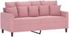 vidaXL 3-tlg. Sofagarnitur mit Kissen Rosa Samt 3201713 Bild 4