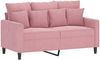 vidaXL 3-tlg. Sofagarnitur mit Kissen Rosa Samt 3201713 Bild 3
