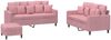 vidaXL 3-tlg. Sofagarnitur mit Kissen Rosa Samt 3201713 Bild 2