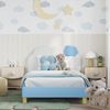 vidaXL Kinderbettgestell mit Kopfteil Blau 80 x 200 cm PU 42011019 Bild 3