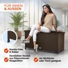 Casaria Auflagenbox Poly Rattan Rollbar Garten Box Braun Bild 4