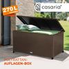 Casaria Auflagenbox Poly Rattan Rollbar Garten Box Braun Bild 2